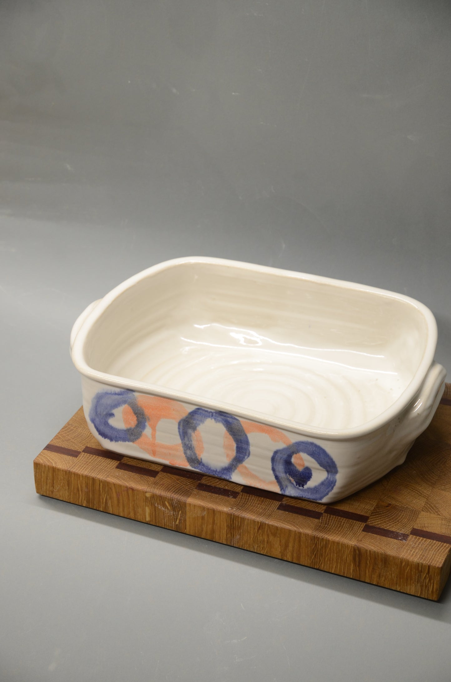 Auflaufform - orange/blau