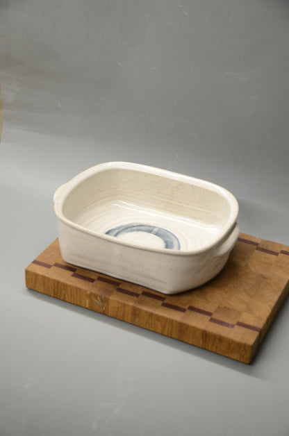 Auflaufform - blauer Kreis