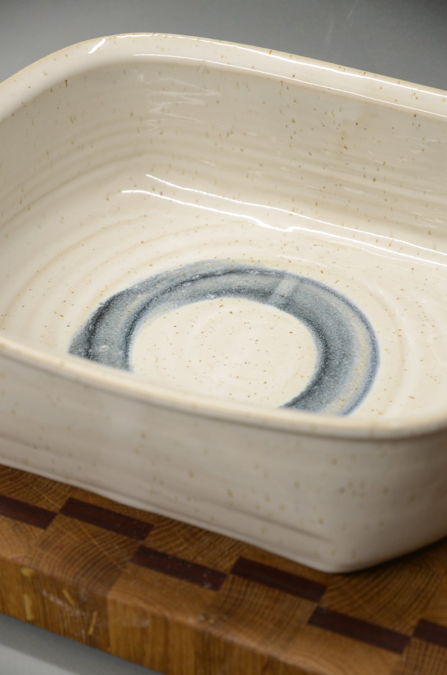 Auflaufform - blauer Kreis