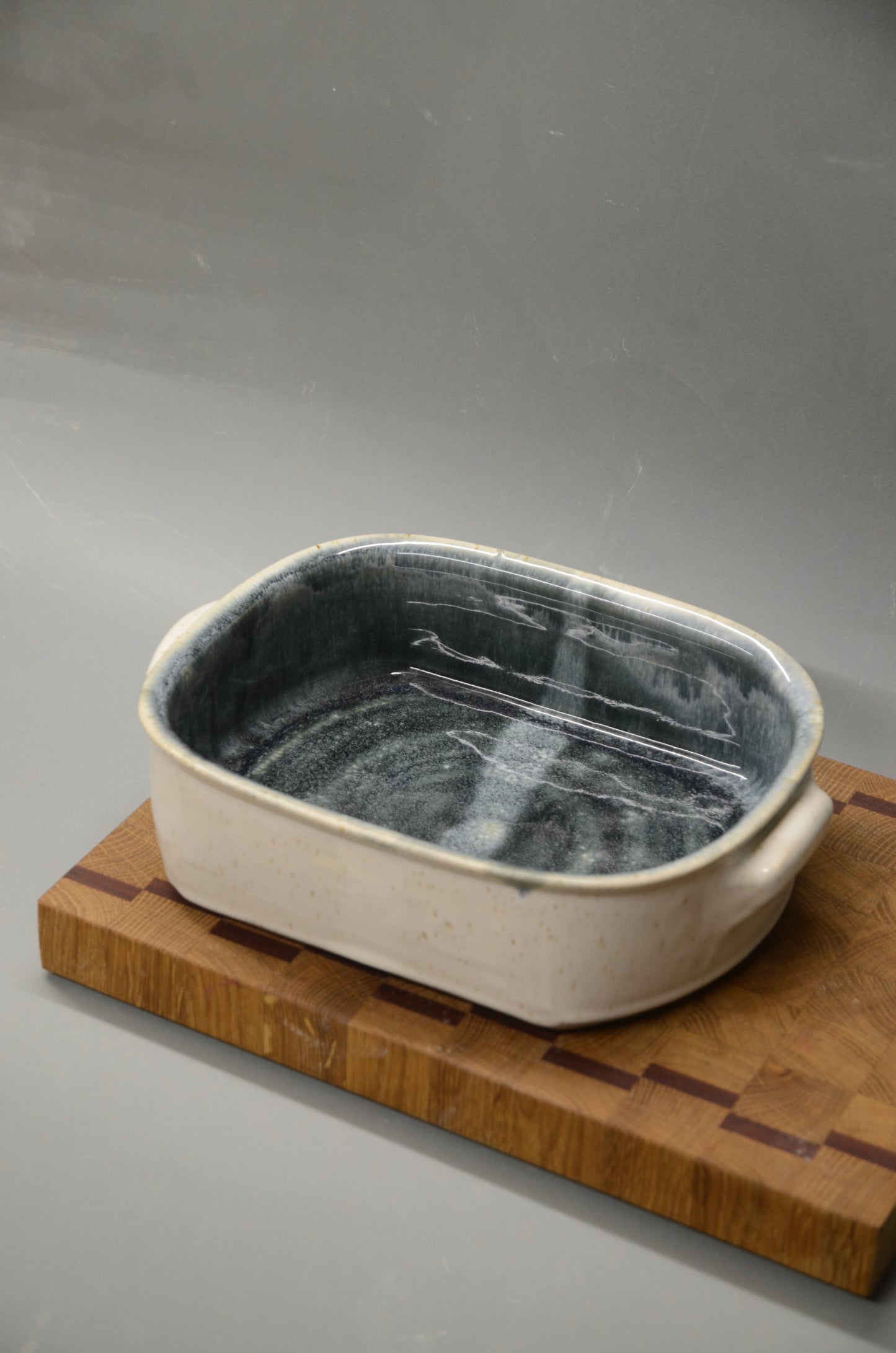 Auflaufform - blau innen