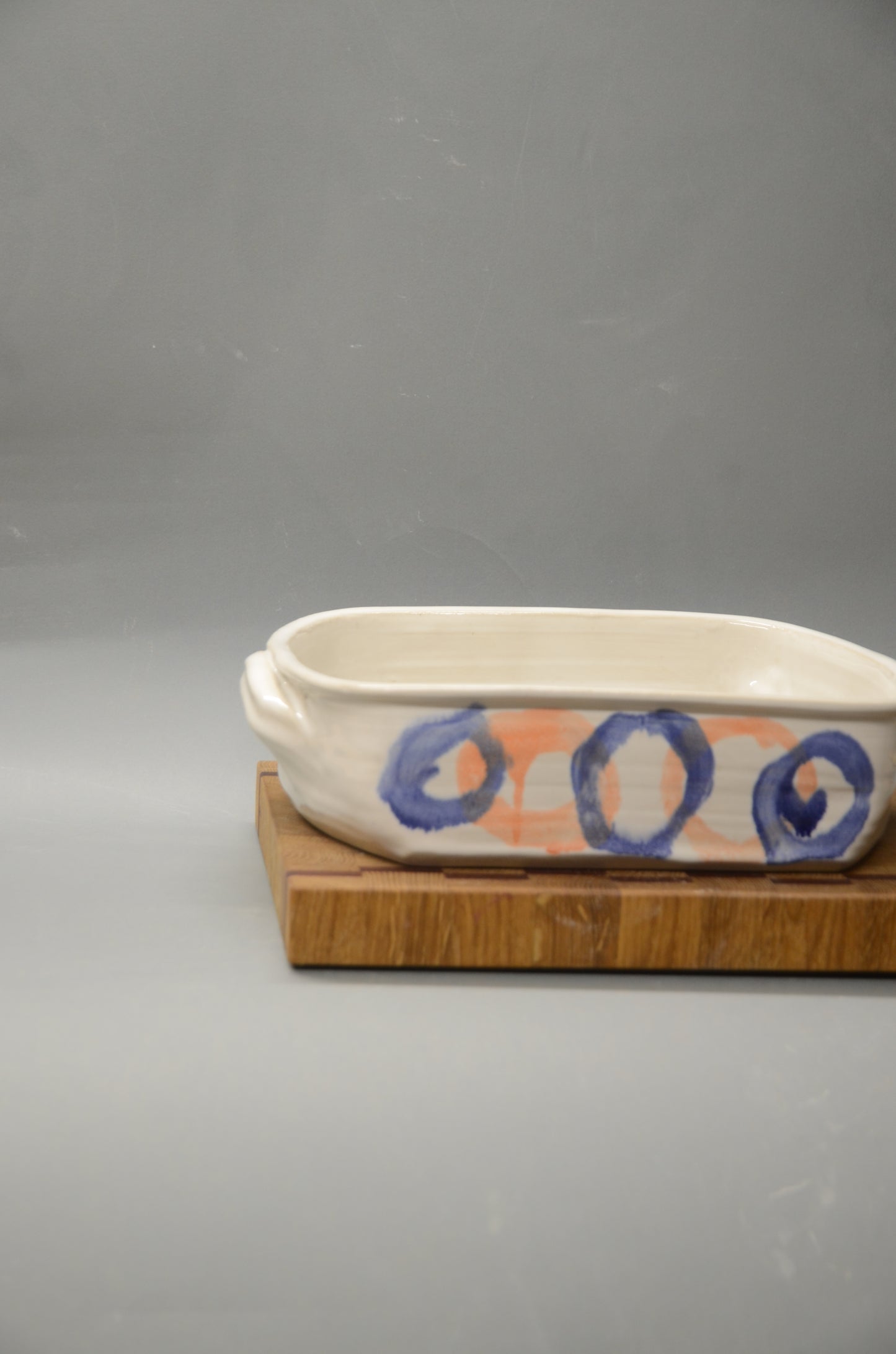 Auflaufform - orange/blau