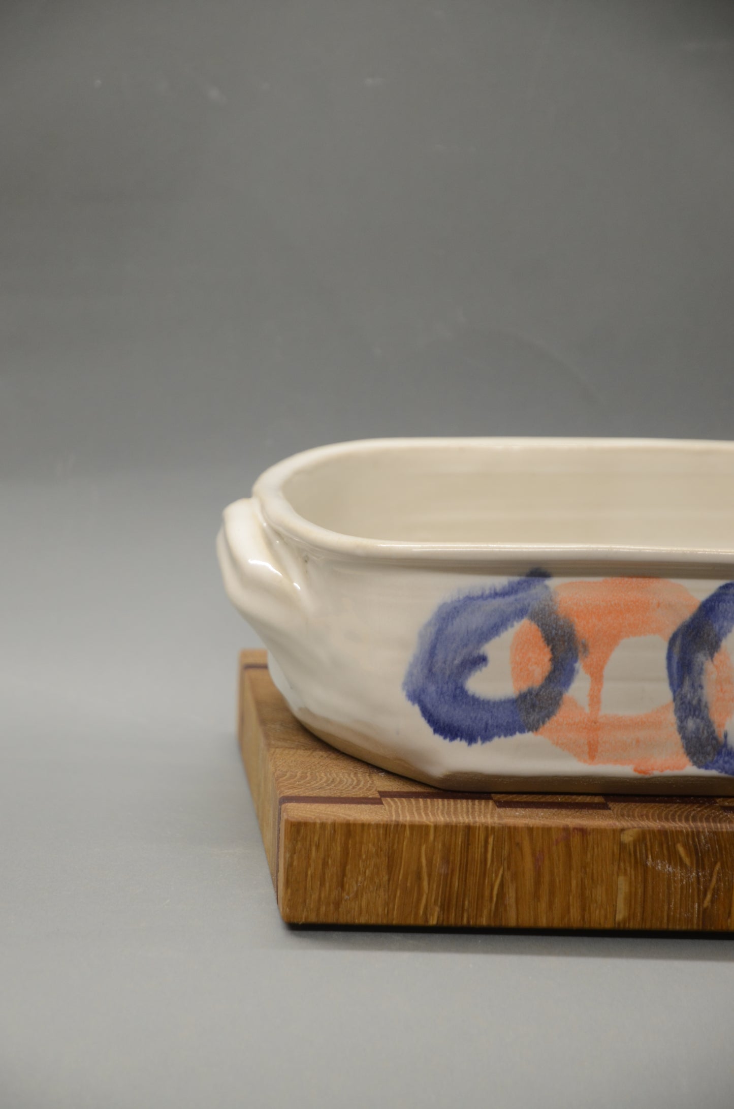 Auflaufform - orange/blau