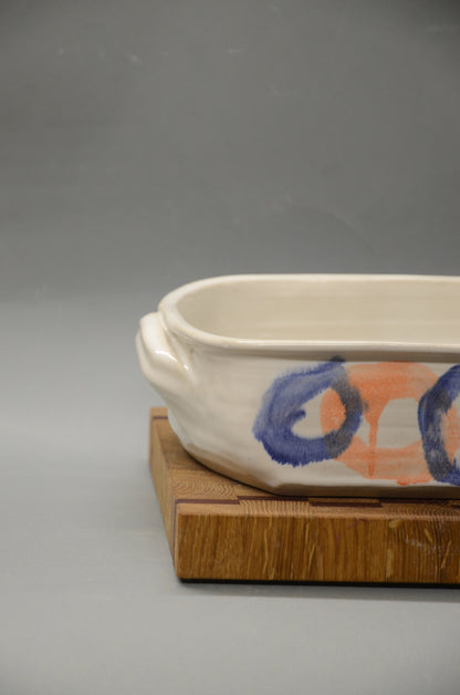 Auflaufform - orange/blau