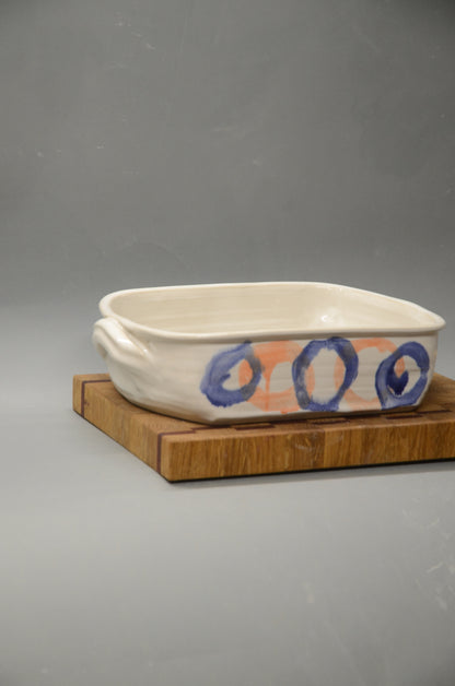 Auflaufform - orange/blau